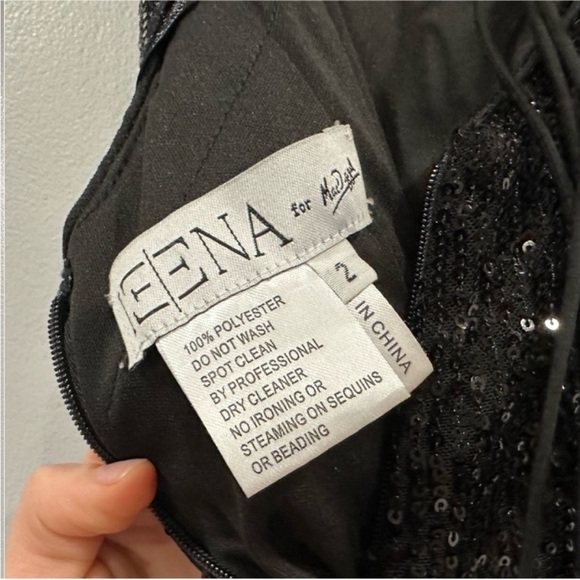 Mac Duggal 26480 Black Sequin Strappy Back Midi Dress 2 - Picture 5 of 6